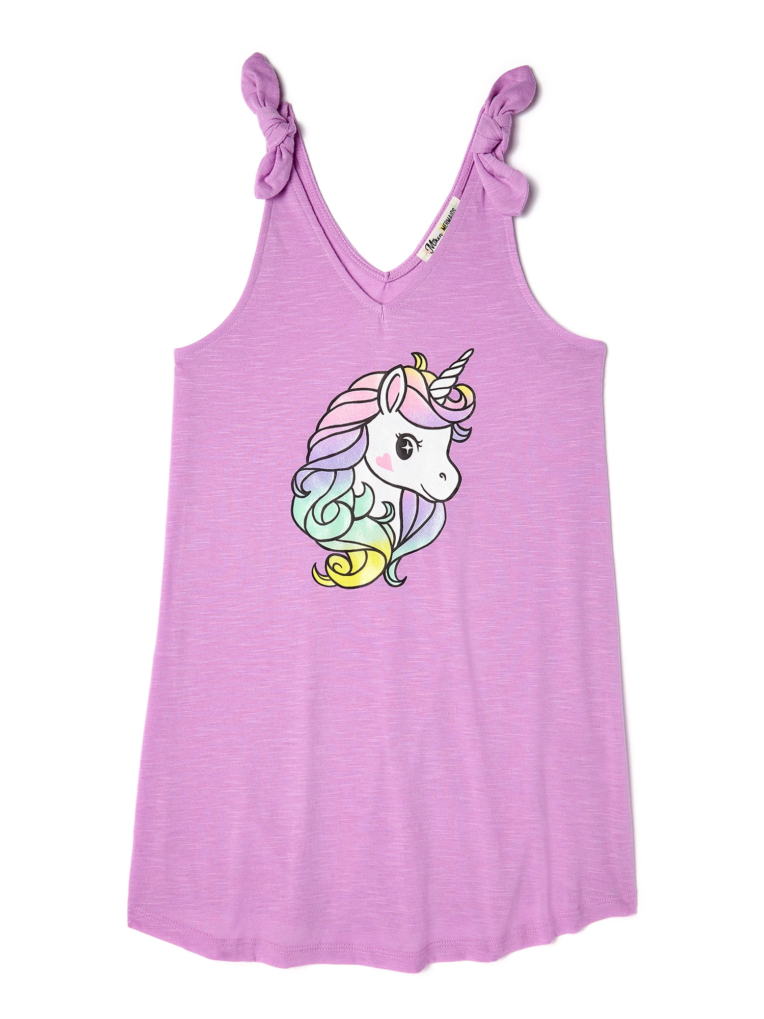 Miken Mermaids Girls Tie Shoulder Swim Cover Up, Sizes 4-18