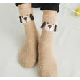 thumbnail image 2 of PUMIER 3 Pairs Womens Fuzzy Socks Winter Warm Fluffy Soft Slipper Home Sleeping Cute Animal Socks Christmas Socks, 2 of 6