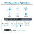 thumbnail image 1 of 7 en 1 Double Type C vers HDM I Dock USB 3.0 Hub Adapté pour Macbook Notebook Convertisseur Portable et Facile à Utiliser, 1 of 3