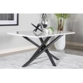 thumbnail image 2 of Paulita Rectangular Dining Table White and Gunmetal, 2 of 7