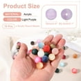thumbnail image 2 of Uxcell 10 Pcs Acrylic Round Beads, 16mm Loose Beads Frosted Bulk Spacer Bead for Bracelets Necklace Earring Jewelry Making DIY Handmade Crafts Decoration, Light Purple, 2 of 7