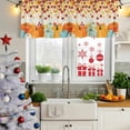 thumbnail image 5 of Orange Pumpkins Fall Curtain Valances for Windows, Kitchen Valance Window Treatments Panel 2 Pack, Thanksgiving Maple Leaves Weeping Rustic Rod Pocket Short Curtains for Bathroom Bedroom 60 x 18 Inch, 5 of 8