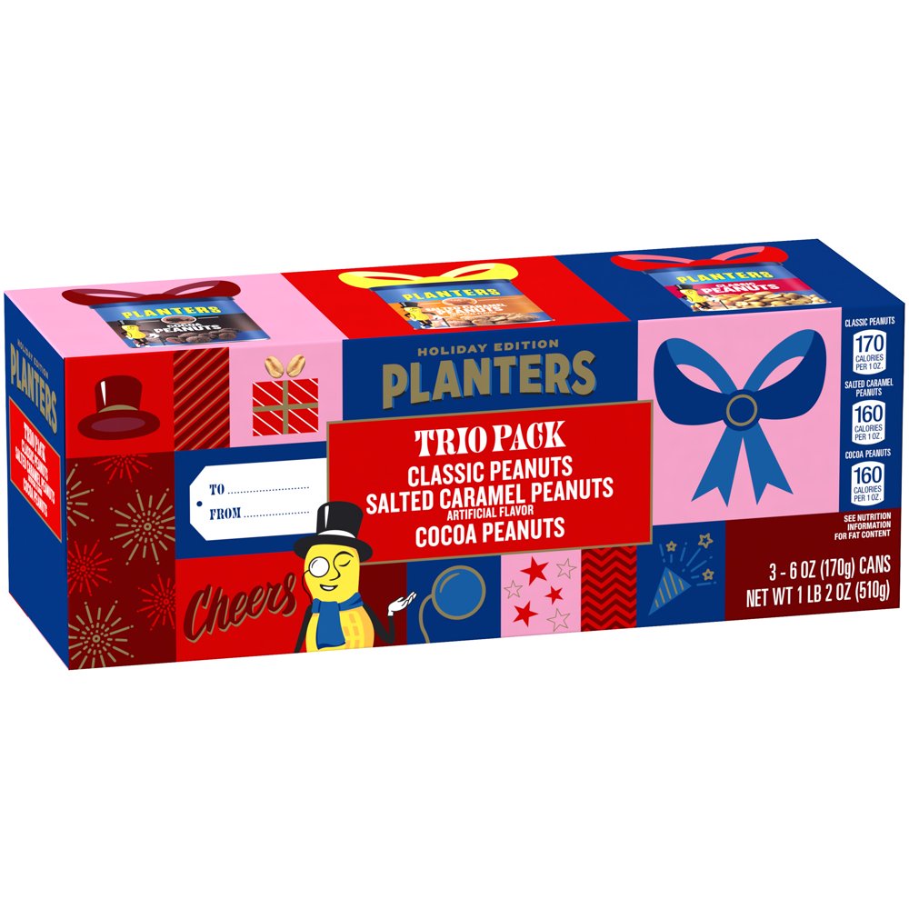 Planters Holiday Edition Peanuts Trio Pack, 18oz Box