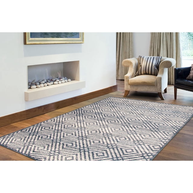 ECARPET Area Rug for Living Room, Geometric Indoor Carpet Ember Collection