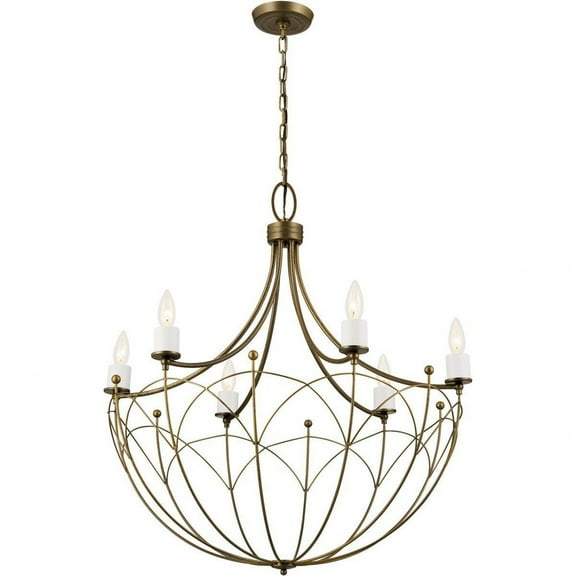 6 Light Medium Chandelier In Homestead Style-30.25 Inches Tall And 28.25 Inches Wide-Character Bronze Finish -Traditional Installation Kichler