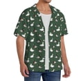 thumbnail image 2 of Fotbe Colorful Mallard Duck Camisa Estampada de Manga Corta para Hombre, Casual de Verano, Estilo Playero, Sin Arrugas-X-Large, 2 of 5