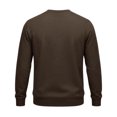 thumbnail image 7 of Leidass Mens Oversized Crewneck Fleece Sweatshirt Long Sleeve Pullover Fall Winter Casual Work Top Brown S, 7 of 7
