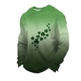 thumbnail image 2 of Ceisia Men's Loose Fit Waffle Knit Sweatshirt - St. Patrick's Day Diagonal Festive Print Green XXXXXL Gifts, 2 of 5