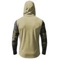 thumbnail image 4 of Men's UPF 50+ Sun Hoodie Long Sleeve Hooded Fishing Shirt Digital Camo Sleeve Pullover Cooling Ice Silk Breathable Quick-Dry Moisture Wicking 4-Way Stretch for Commute Fishing Hiking Sky Blue L, 4 of 5