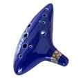 thumbnail image 3 of Ocarina de cerámica de 12 agujeros en forma de C con reposamanos y cordón, mini instrumento de viento para principiantes, 3 of 7