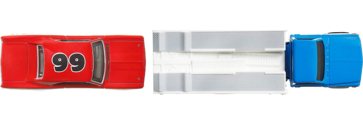 Hot Wheels Team Transport Truck & Race Car, Gift for Racing Collectors