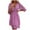 Purple, variant on Odeerbi Dresses For Women 2025 Casual Dresses Trendy Autumn V-Neck Froral Print 3 4 Sleeve Mini Dress Purple