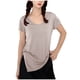 thumbnail image 1 of Camiseta de Manga Corta con Cuello en V, Primavera Verano, 1 of 3