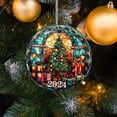 thumbnail image 4 of OAVQHLG3B Christmas Ornament, Stained Glass Christmas Acrylic Round Pendant Christmas Nativity Scene Ornaments Christmas Tree Decoration Birth of Jesus Christian Decor, 4 of 6