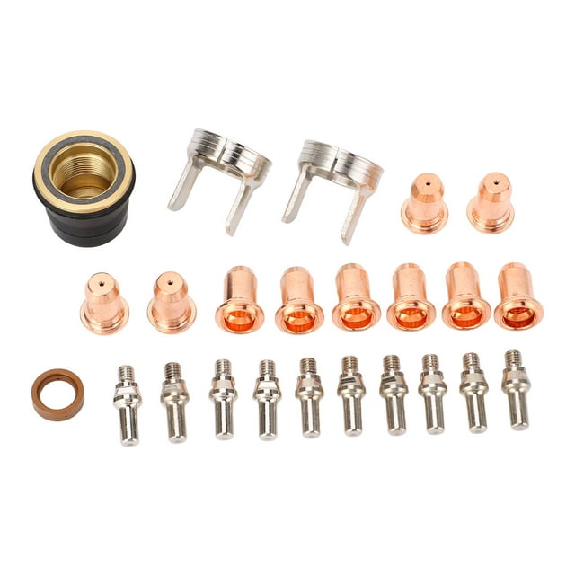 Kit de Boquilla de Cortador de Plasma, Grupo de Ajuste Perfecto Producción Profesional 24 Piezas Kit de Electrodo de Punta de Cortador de Plasma Para Corte 55ds pro Cut 65ds