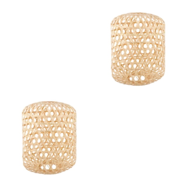 Cateissary Pendant Light Shade Vintage Weave Rustic for Cafe Holder Lamp Teahouse Tipo 1 2piezas