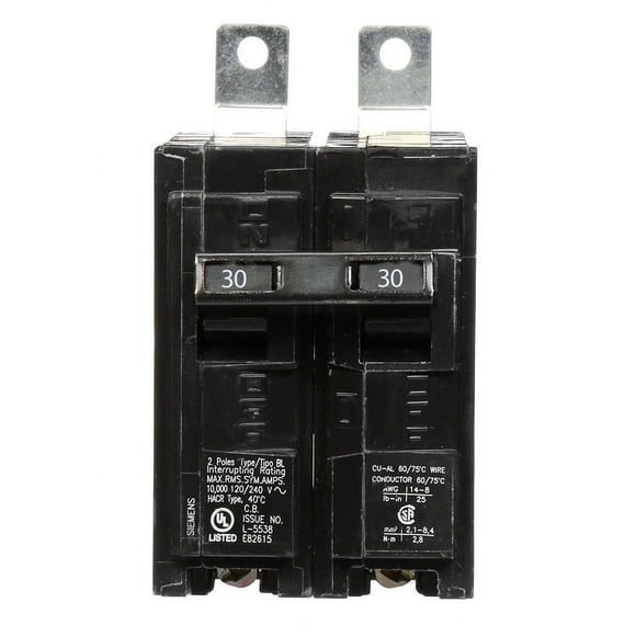 B230 - Siemens 30 Amp Double Pole Bolt-On Circuit Breaker