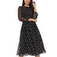 thumbnail image 1 of Black Polka Dot Lace Printed Dress, 1 of 3