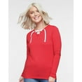 thumbnail image 2 of LAT LA3538 Ladies Long Sleeve Fine Jersey Lace-Up T-Shirt, 2 of 3