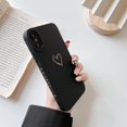 thumbnail image 3 of for iPhone Xs Max Case(2018 6.5"), Cute Bling Side Back Plated Love Heart with Full Lens Camera Cover Protection Soft Shockproof Anti-Fall Phone Case for iPhone Xs Max 6.5" 2018 - Black, 3 of 6