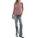 thumbnail image 2 of INSPIRAR CHIC Blusa de cuadros vintage para mujer con cuello Peter Pan y volantes, sin mangas, cierre de botones, talla L, rojo, 2 of 6