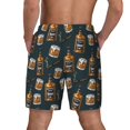 thumbnail image 2 of Lsque Mens Swim Trunks Cigar Pattern - Bathing Suit Compression Liner - Beach Swim Shorts Swimwear - (S-3XL) - Stretch Quick Dry -Large, 2 of 9