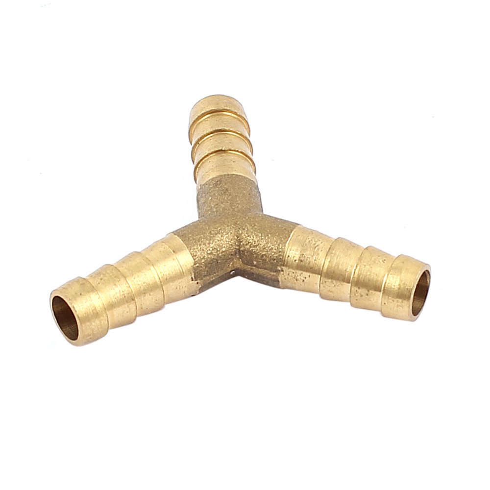 3 Way 8mm Barb Y Type Tube Connector Brass Fuel Hose Joiner Fittings