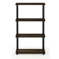 thumbnail image 5 of Furinno Turn-N-Tube 4-Tier Multipurpose Shelf Display Rack, Columbia Walnut and Black, 5 of 7