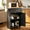 Black, variant on Lofka Kitchen Island Cart with Storage on Wheels, Microwave Stand with Spice Rack & Towel Rack, White Rolling Kitchen Cart with Drawer, Adjustable Shelf for Small Kitchen, Dining Room