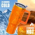 thumbnail image 3 of Fall 40 oz Tumbler with Lid Handle and Straw Thanksgiving Pumpkin Stainless Steel Double Walled Insulated Cup Autumn Travel Mug Water Bottle Gifts for Men and Women (1PC), 3 of 6