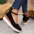 thumbnail image 4 of Womens Sandals Baeitkot Women's Fashion Casual Summer Style Solid Color Thick Bottom Wedge Shoes, 4 of 9