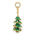 thumbnail image 2 of 14k Enameled Christmas Tree Pendant in 14k Yellow Gold, 2 of 3