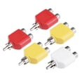 thumbnail image 1 of Unique Bargains Male/Female RCA Connector Y Splitter Video Audio Video Connectors 5pcs, 1 of 6