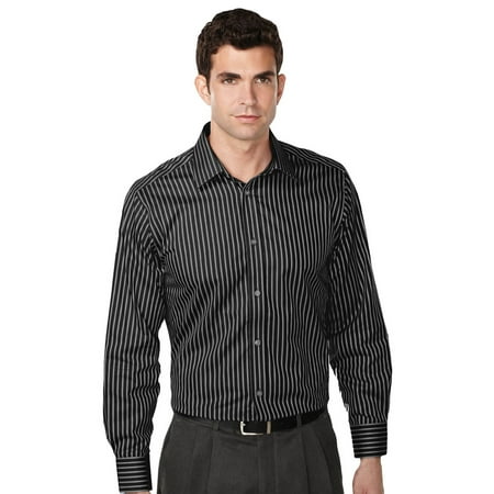 Tri-Mountain Men's Non Iron Striped Dress Shirt