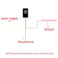 thumbnail image 2 of DC12V 200mA 2.4W LED Light Car Push Button Latching Turn ON/OFF Switch, 2 of 8