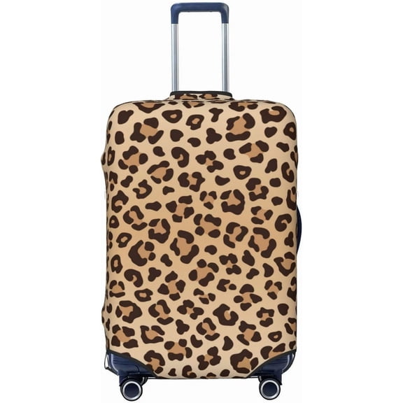 Leopard Print Luggage Suitcase Covers Elastic Washable Luggage Protector Travel Suitcase Protective Cover For Kid And Adult, S (Fit 18-21 Inch Luggage)