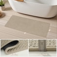 thumbnail image 4 of SIXHOME Bathroom Rugs Non Slip Bath Mat Chenille Soft Absorbent Quick Dry Bath Rugs for Bathroom Floor with Rubber Backing Machine Washable Bathmat Boho Bathroom Decor 17"x59" Beige, 4 of 8