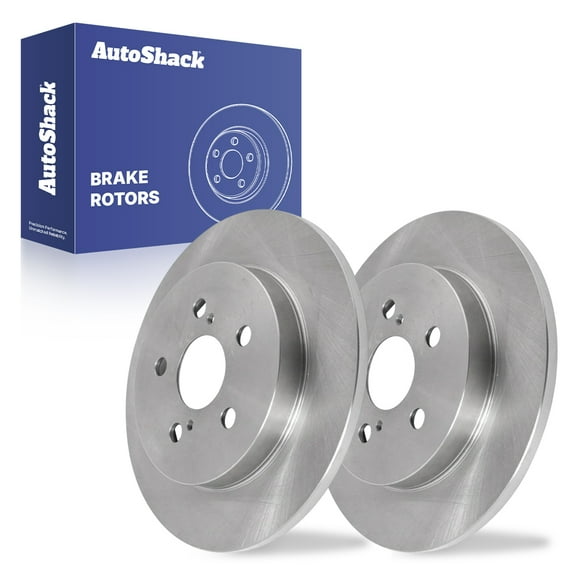 AutoShack 10.2" (259 mm) Rear Solid Brake Rotors | Replacement for 2009-2019 Toyota Corolla 2010-2022 Toyota Prius 2009-2010 Pontiac Vibe 2011-2013 Lexus CT200h | 2-PC Set