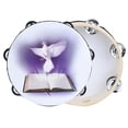 thumbnail image 1 of LAFGUR Double Row Metal Tambourine, Handheld Percussion, For Party Dance Festival Concert, 1 of 8