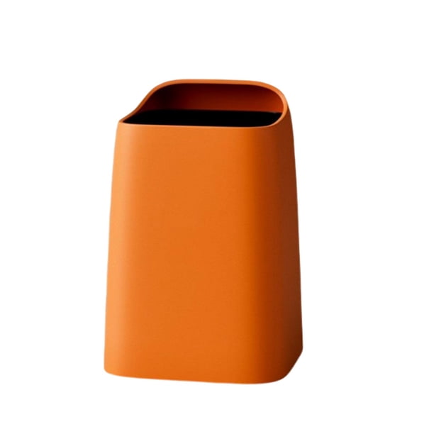 Moyic Cubo de basura Cubo de basura de doble capa Sin tapa Estuche de basura 18L Plástico para negocios Sala de estar Baño Hogar Dormitorio Suministros de limpieza para el hogar Naranja 10L