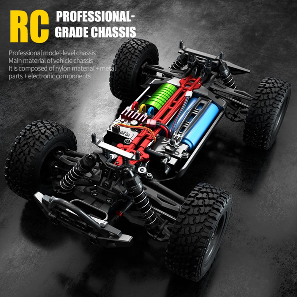 Teeggi 1/16 Fast RC Cars for Adults, Max 45mph Remote Control Car, Brushless Motor Electric Off Road RC Truck, 4WD High Speed Drift RC Car with 3 Lipo Batteries