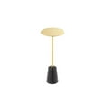 thumbnail image 3 of Maklaine Modern Genuine Marble & Steel Side Table in Black/Gold, 3 of 3