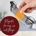 thumbnail image 5 of NEXTOP Magnetic Measuring Spoons Set of 9 Stainless Steel Dual-Sided Stackable Measuring Spoon Nesting Teaspoons Measuring Dry and Liquid Ingredients, Fits in Spice Jars- Orange, 5 of 9