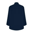 thumbnail image 4 of DDAPJ pyju Womens 3/4 Sleeve Button Down Shirts 2025 Spring Fall Solid Casual Cotton Linen Tops Lightweight Comfy Home Blouse Tees Limited Time Sales Navy XXL, 4 of 6