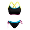 thumbnail image 4 of XIYON Womens Bikini Sets Bandeau Swimsuits For Two Piece Bathing Ruched Tankini Strapless Swimwear Beach Vacation Clothes, 4 of 4