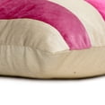 thumbnail image 2 of The HomeCentric Decorative Pink Pack of 2, 22x22 inch (55x55 cm) Throw Pillows, Velvet Patchwork Color Blocking Throw Pillows For Couch, Striped Pattern Modern Style Easter - Velvet Band Pink, 2 of 3
