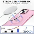 thumbnail image 2 of for iPhone 15 Back Case with Camera Stand, Compatible with Magsafe Military Grade Shockproof Protective Translucent Matte Magnetic Slim Fit Phone Case for iPhone 15, Pink, 2 of 6