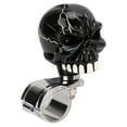 thumbnail image 3 of M Buder Perilla Giratoria Volante Coche Forma Calavera Mango Potencia Universal Autos Camiones Tractores Barcos Modificación Dirección (Negro, 17 cm / 6.7 in), 3 of 9