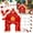 Red, variant on Christmas Party Mini Golf Game Gingerbread Golf Set With Candy Canes And 6 Balls Portable Christmas Golf Main Door Party Gift