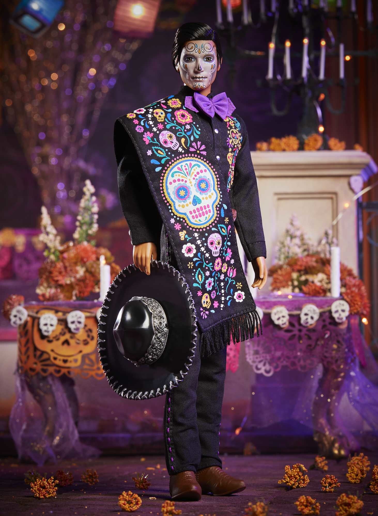 Barbie 2021 Dia De Muertos 2021 Ken Doll (12-in) Wearing Embroidered Shirt & Serape